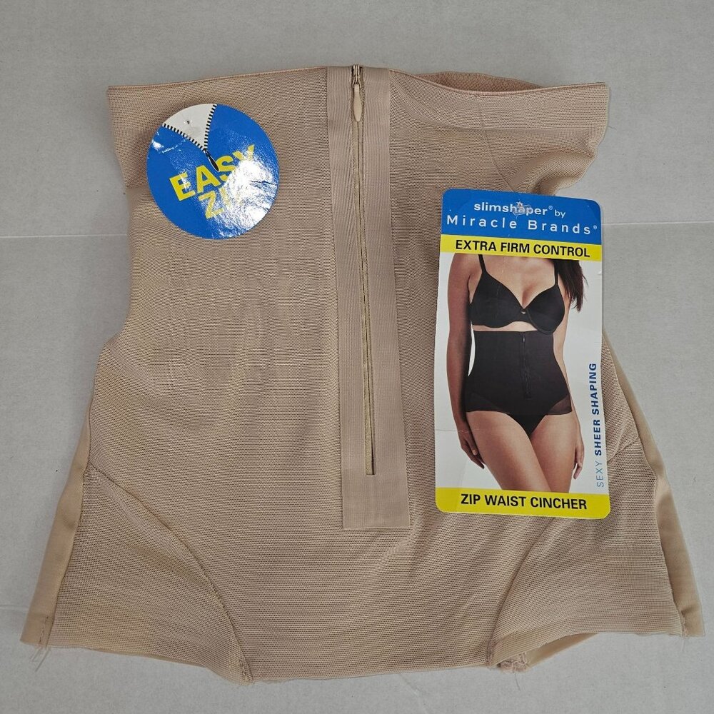 Miracle‎ Brands Slimshaper Zip Waist Cincher Size Small NEW **READ**